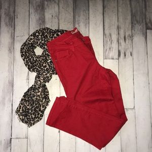 Red jeans from Old Navy